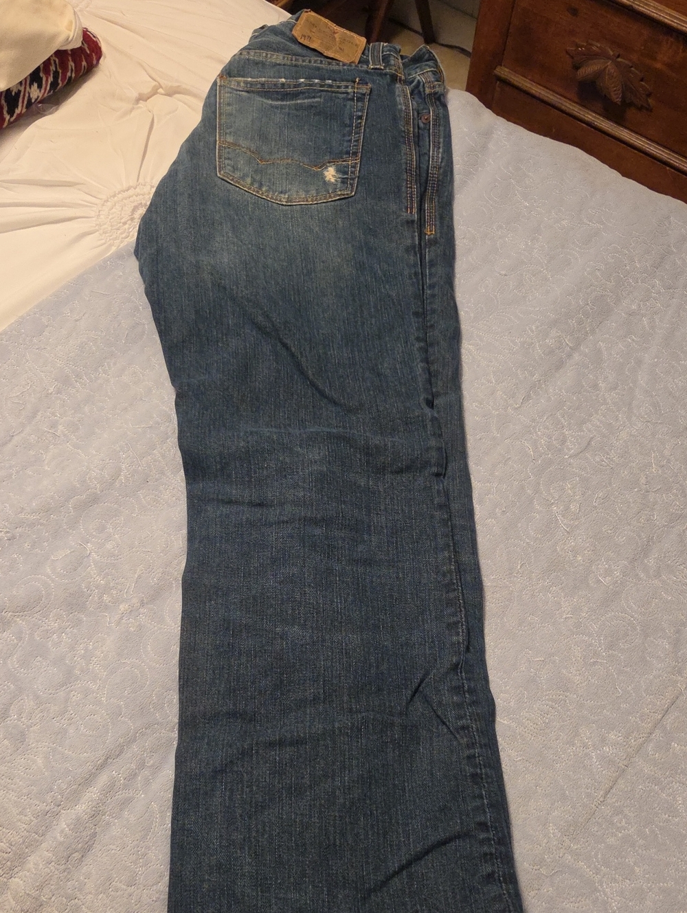 American Eagle Outfitters Men's Dark Blue Straight Jeans
